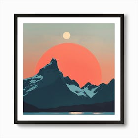 Sunset In The Mountains 8 Art Print