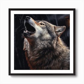 Howling Wolf 4 Art Print