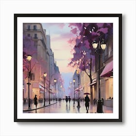 Paris At Night 1 Art Print