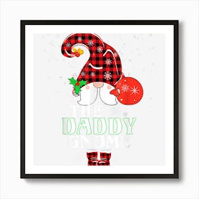 Daddy Gnome Buffalo Plaid Matching Family Christmas Pajama Art Print