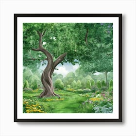 Tree In The Garden Art Print