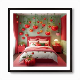 Tomato Bedroom Art Print