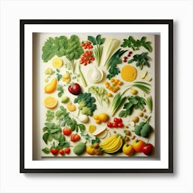 A wonderful assortment of fruits and vegetables 6 Art Print