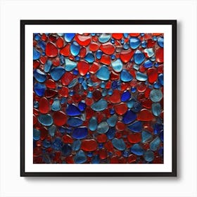 Red and blue glass Art Print