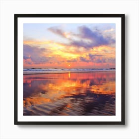 Sunset On The Beach 1 Art Print