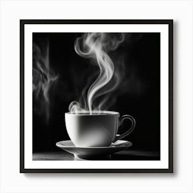 Steaming Cup Of Coffee 13 Art Print