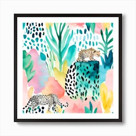 Leopards In The Jungle 05 Art Print