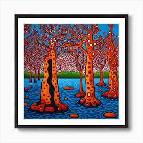 Trees In The Water Art Print