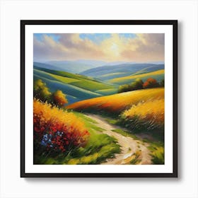 Road In The Countryside 4 Art Print