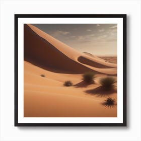 Sahara Countryside Peaceful Landscape Perfect Composition Beautiful Detailed Intricate Insanely De (7) Art Print