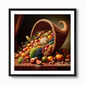 Thanksgiving Basket 3 Art Print