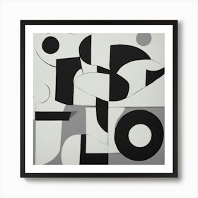 Black and White Abstract Art 75 Art Print