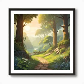 Vibrant Forest Poster