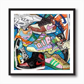 Nike Sneaker Bundle Art Print