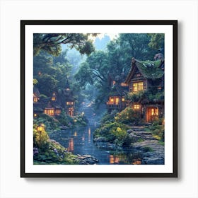 Fairytale Village 4 Art Print