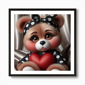 Teddy Bear With Heart 5 Art Print