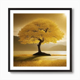 Golden Tree 7 Art Print