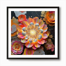 Paper Flowers Art Print