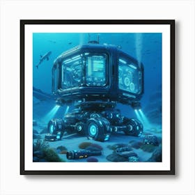 Underwater Futuristic City Art Print