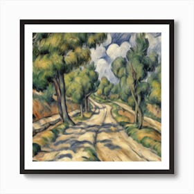 The Bend In The Road, Paul Cézanne 6 Art Print