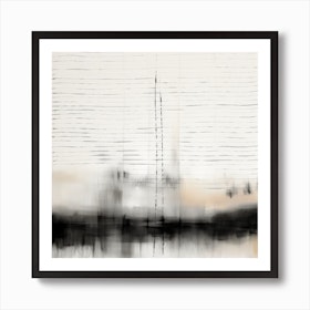 Minimalist Black and White Abstract First Discovered 3 Art Print
