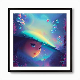 Girl In A Hat Art Print