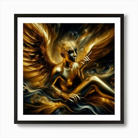 Golden Angel 5 Art Print