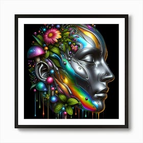 Psychedelic Head Art Print