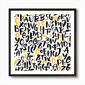 Letters Pattern Art Print