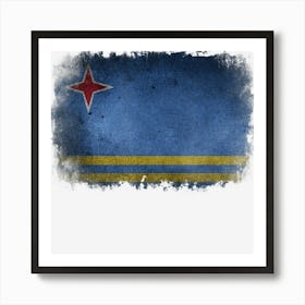 Vintage Aruba Flag Aruban Country Heritage Roots Pride Art Print