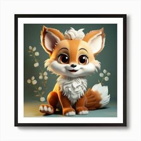 Cute Fox 43 Art Print