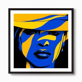 Blue And Yellow Hat Art Print