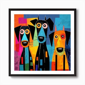 Three Dogs 8 Art Print