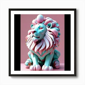 Lion 3D Art Print
