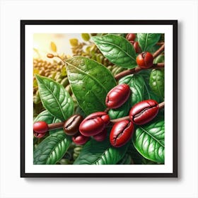 Coffee Beans On The Tree 16 Art Print