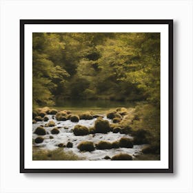 Mossy Stream Art Print