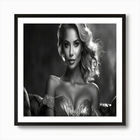 Beautiful Woman In A Dress Art Print