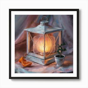 Lantern And Oranges Art Print