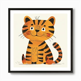 Charming Illustration Tiger 3 Art Print