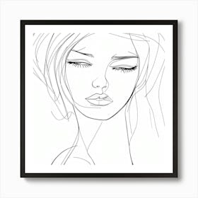 Drawing Of A Woman Art Print