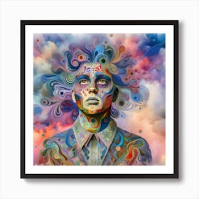 Psychedelic Portrait Art Print