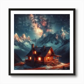 Cabin In The Mountains 14 Art Print