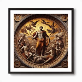 St Michael And The Angels Art Print