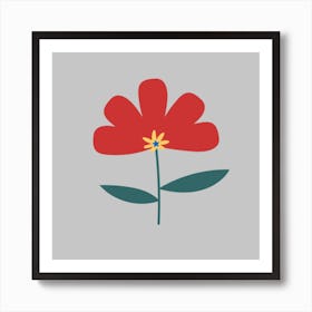 Red Flower Art Print