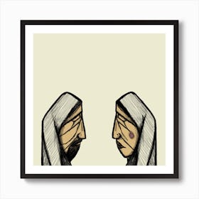 Jesus And Mary Art Print