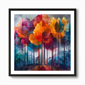 Autumn Trees Art Print