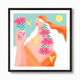 Hibiscus Lemonade Art Print