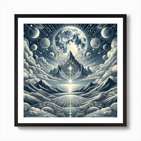 Moon In The Sky Art Print