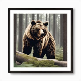 Grizzly Bear In The Forest 1 Art Print