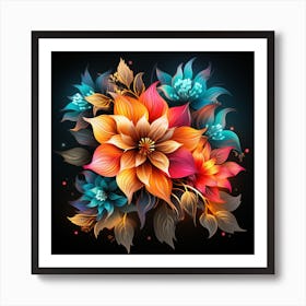 Colorful Flowers Art Print